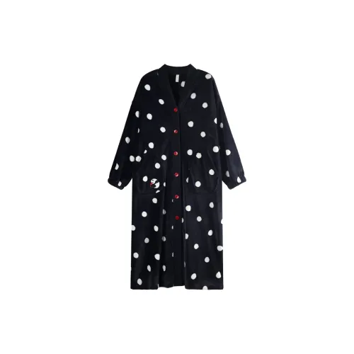 XUANJING 64879 Элегантный черный женский халат для ванной