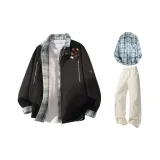 Black+Ecru Pants+Light Blue Shirt  
Черный+Экрю Брюки+Светло-Синий Рубашка