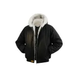 Чёрный укороченный куртка с капюшоном "Гора Hawk"