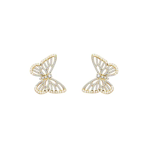 KEYS VIA Copper Alloy Stud Earrings Women's