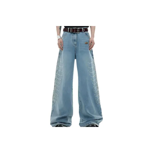 PIXEL CAKE Синий Унисекс Джинсы