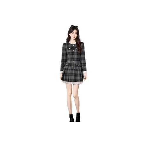 ЮЙЧЖАОЛИНЬ Длинное платье с длинными рукавами женское