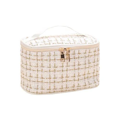 JIABITU Золотистая нить вдохновленная CHANEL косметичка с большой вместимостью и премиальным ощущением модная