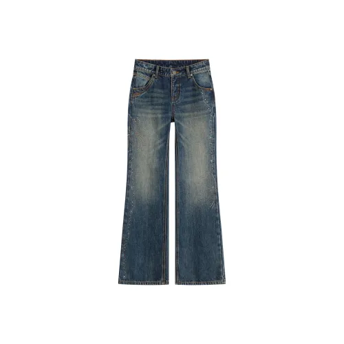 RUNTOTHEFUTURE Винтажные синие унисекс джинсы