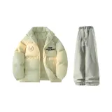 Экрю + Желтый Грязь Джинсы с Флисовой Подкладкой