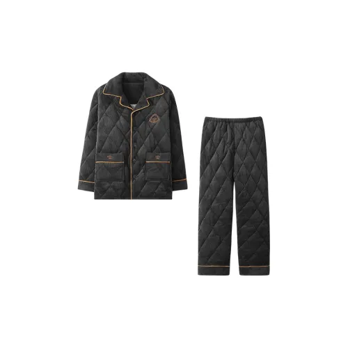 MIIOW Королевский Оливково-зеленый Коралловый флис Мужские Пижамные комплекты