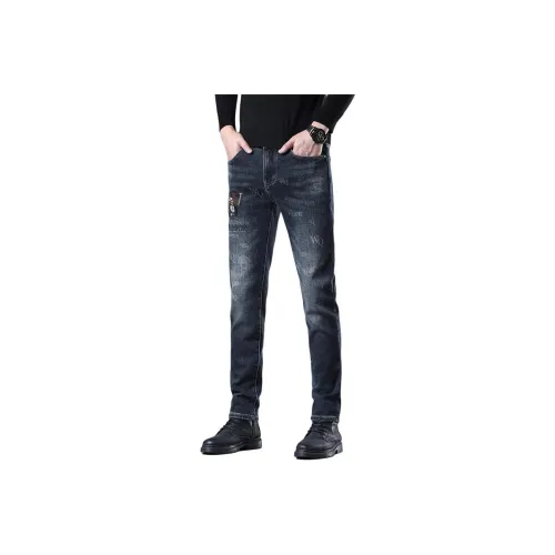 VSSYR Синий Флис Унисекс Джинсы