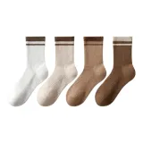 Мужской [100% хлопок, махровый, утолщенный] Белый + Бежевый + Кофейный + Верблюжий