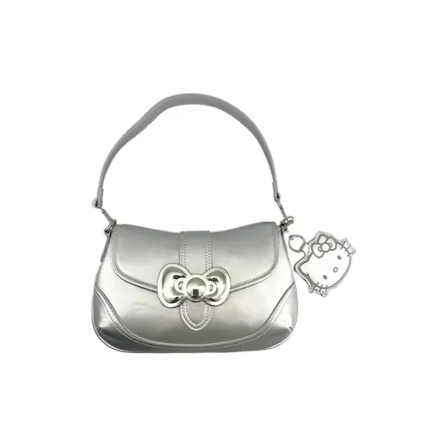 Miniso ПУ (полиуретан) с искусственной кожей сумка через плечо стандартная женский серебряный черный