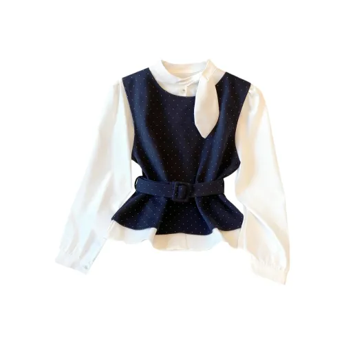 SECFLY OFFICIAL Рубашка + Жилет + Ремень Женская Рубашка