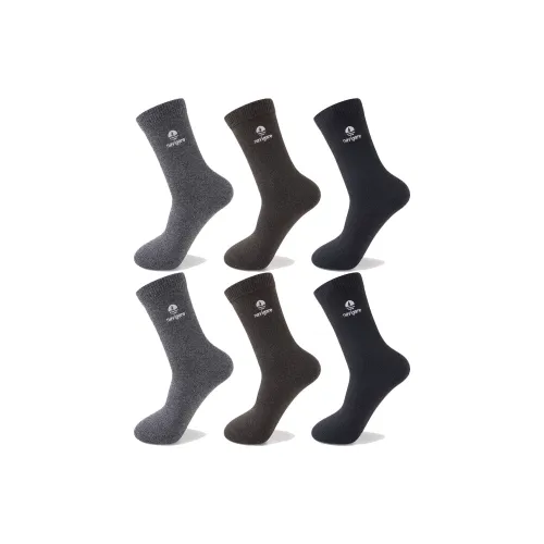 NAVIGARE [6 упаковок] 2 Темно-серых + 2 Кофейных + 2 Черных Мужские носки MID до икры