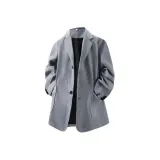 Серый хлопковый пуховик