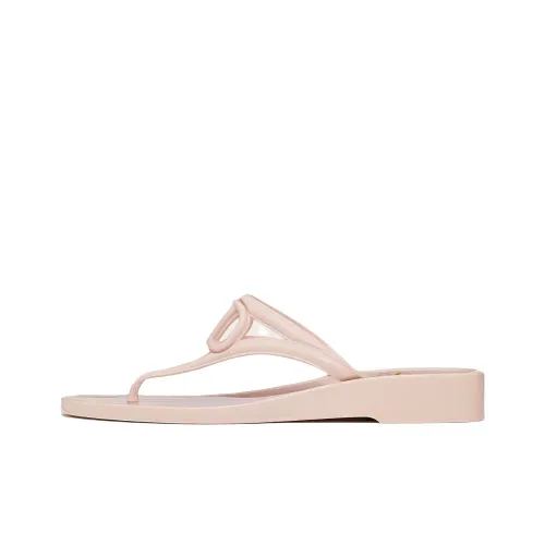 Valentino VLogo Signature Резина Подошва Нет Особенный Эффект Шлепанцы Женские Розовый