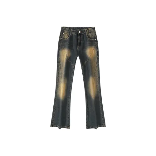 KULAIYA Винтажные синие унисекс джинсы