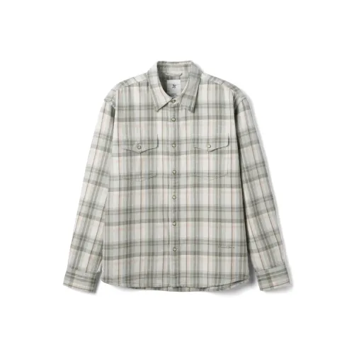 SIMWOOD Бежевый Серый Зеленый Check Мужские Рубашки