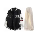 Чёрный + Бежевый Абрикос K [Двойной с флисовой подкладкой, термический]