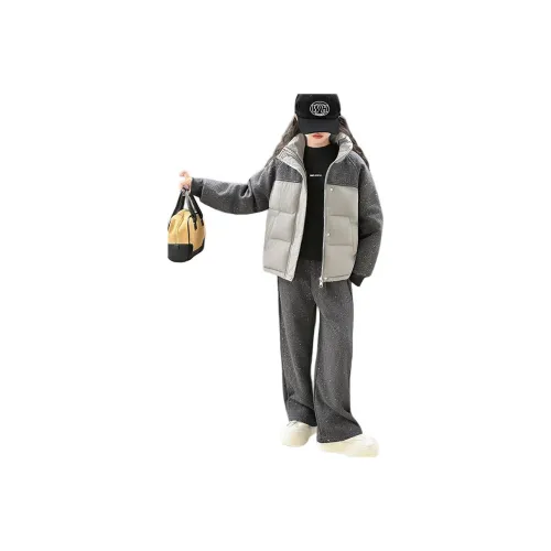 YALU Серый Школьный Повседневный Спортивный Одежда