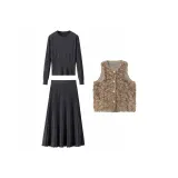 Серый + Верблюжий цвет жилет