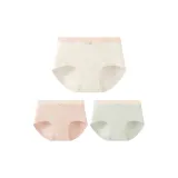 [Тип A Малыш Хлопок Кожа-Дружественный 3 Упаковки] Экрю + Абрикос + Звезда Коричневый (7A Класс 100% Хлопок Антибактериальный)