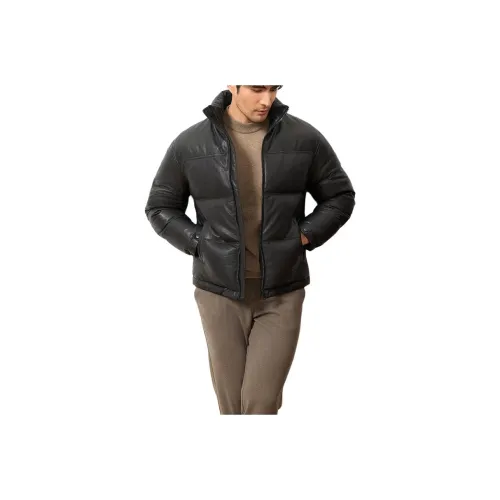 FRANBERG Черные Мужские Кожаные Куртки