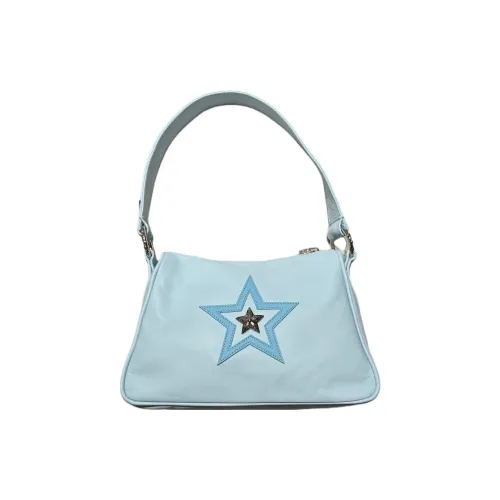Chrome Hearts Овчина Звезды Курица Китайская медная монета Сумка Сумка Женские Синий