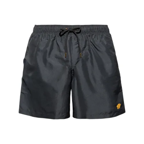 VERSACE Мужские черные плавательные шорты