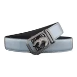 Синий кожа с черной застежкой