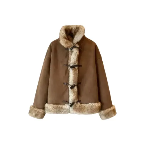 GOSO Коричневый Женский Короткий Пальто