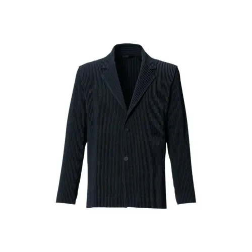 Homme Plissé Issey Miyake Морской Синий Мужской Деловые Костюмы