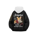 Чёрный [утеплённый, термический, хлопковый пуховик]