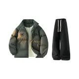 Темно-серый + черный джинсы с флисовой подкладкой