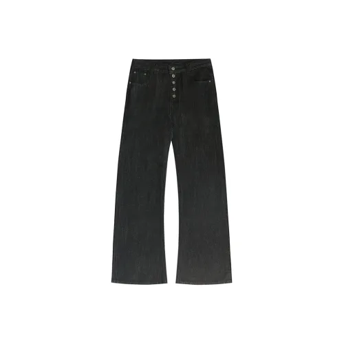 SONGS ALONG Черные Унисекс Джинсы