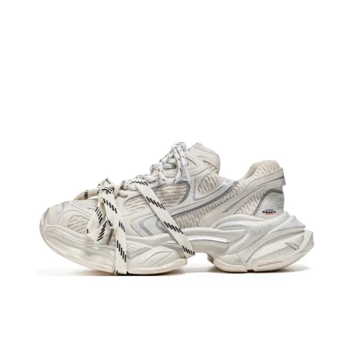 GEANC Амортизация Поддержка Устойчивость к истиранию Низкий Топ Толстая подошва Мужские кроссовки