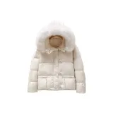 Экрю Cropped (С чистым меховым воротником)