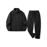 Чёрный топ + чёрные прямые штаны