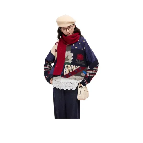 ZIHAN Темно-синий Синий Женский Трикотаж