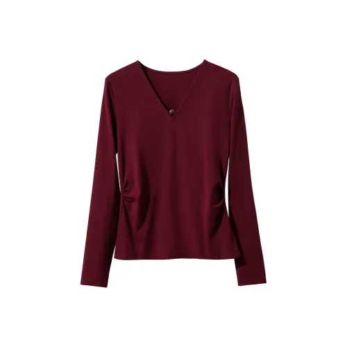 AMII Темно-красные женские футболки T