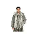 Серый пуховик "Волчий король"