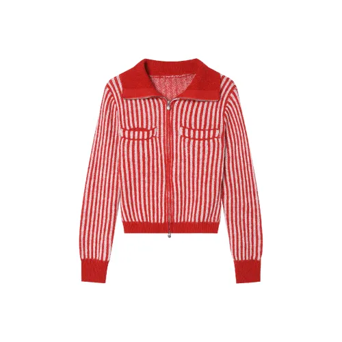 LOUISY AO Красные и белые полосы Женские Свитера