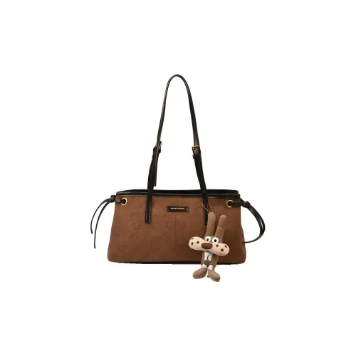 DIFFERENT FACES ПУ (полиуретан) Сумка через плечо Стандартная Женская Кофейного цвета