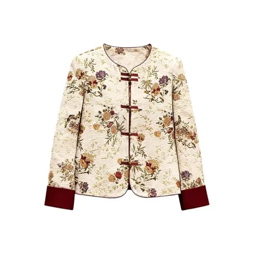 FOSS PHIL Бежевый Жаккард Женские Куртки