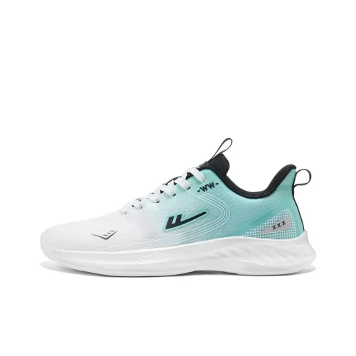 Warrior визуально увеличивает рост дышащий противоскользящий низкий топ беговые кроссовки мужской белый зеленый