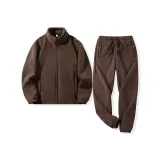 Кофейный топ + кофейные штаны с манжетами