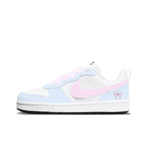 Nike Court Borough Розовый Trace Мягкий Низкий Топ Детские Скейтбординги Розово-Синий Подростки