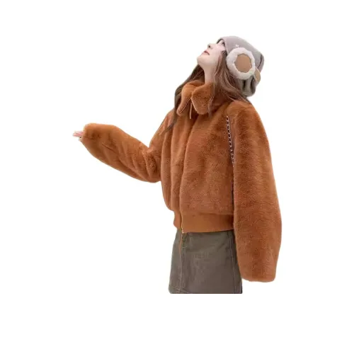 MORTEN SOLUM Коричневый Женские Меховые изделия