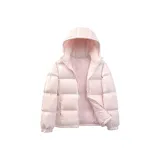 Розовый хлопковый пуховик