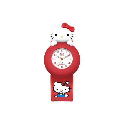 Hello Kitty Кварцевый механизм Силиконовый ремешок Детский Белый циферблат