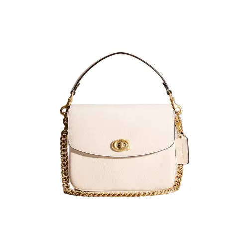 COACH Cassie Полированная кожа с галькой сумка через плечо маленькая сумка белый цвет для женщин