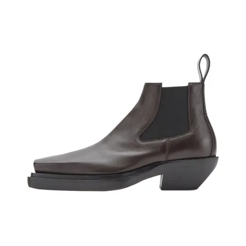 Bottega Veneta BV Lean Короткий Челси Мужской Темный шоколад