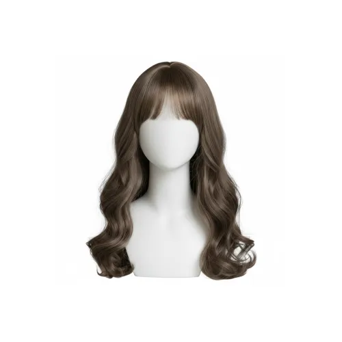 UMIFFA Перука Длинные Волосы Интернет Знаменитость Большая Волна Натуральный Хлопок Лоб Дополнение Полная Набор Лолита